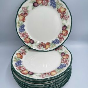 Epoch Market Day Salad plates flower fruit set of 6